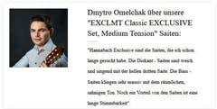Hannabach Cordes pour guitare classique Exclusive Serie Medium Tension - Jeu Exclusiv Medium Tension (EXCLMT)