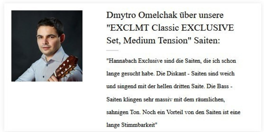 Hannabach Cordes pour guitare classique Exclusive Serie Medium Tension - Jeu Exclusiv Medium Tension (EXCLMT)