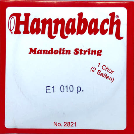 Corde de mandoline Hannabach 2821010 E .010", paire