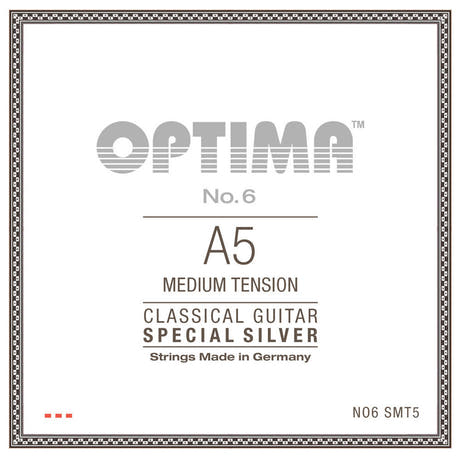 Optima No. 6 A5 corde de guitare classique, argentée, medium tension