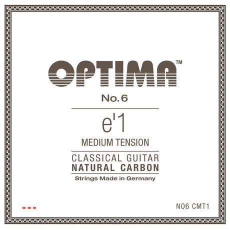 Optima No. 6 E1 corde pour guitares classiques, carbone, medium tension