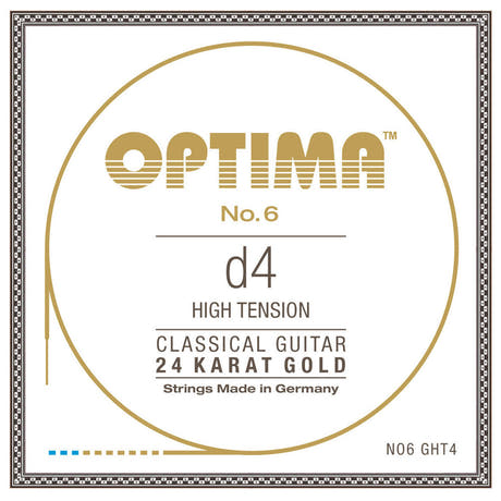 Optima No. 6 corde de guitare classique D4, plaquée or, high tension