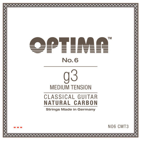 Corde de guitare classique Optima No. 6 G3, carbone, tension medium