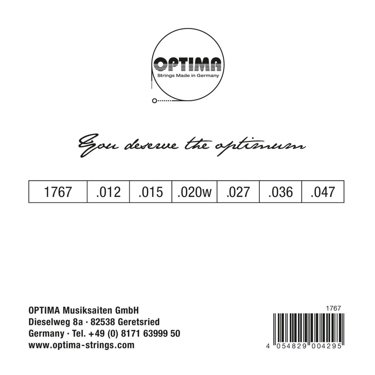 Optima Strings for Acoustic Guitar Bergfee - Set (1767)