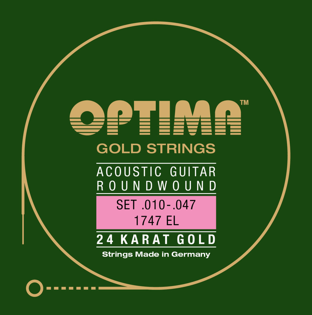 Optima Strings pour Guitares acoustiques Gold strings - Set (1747EL)