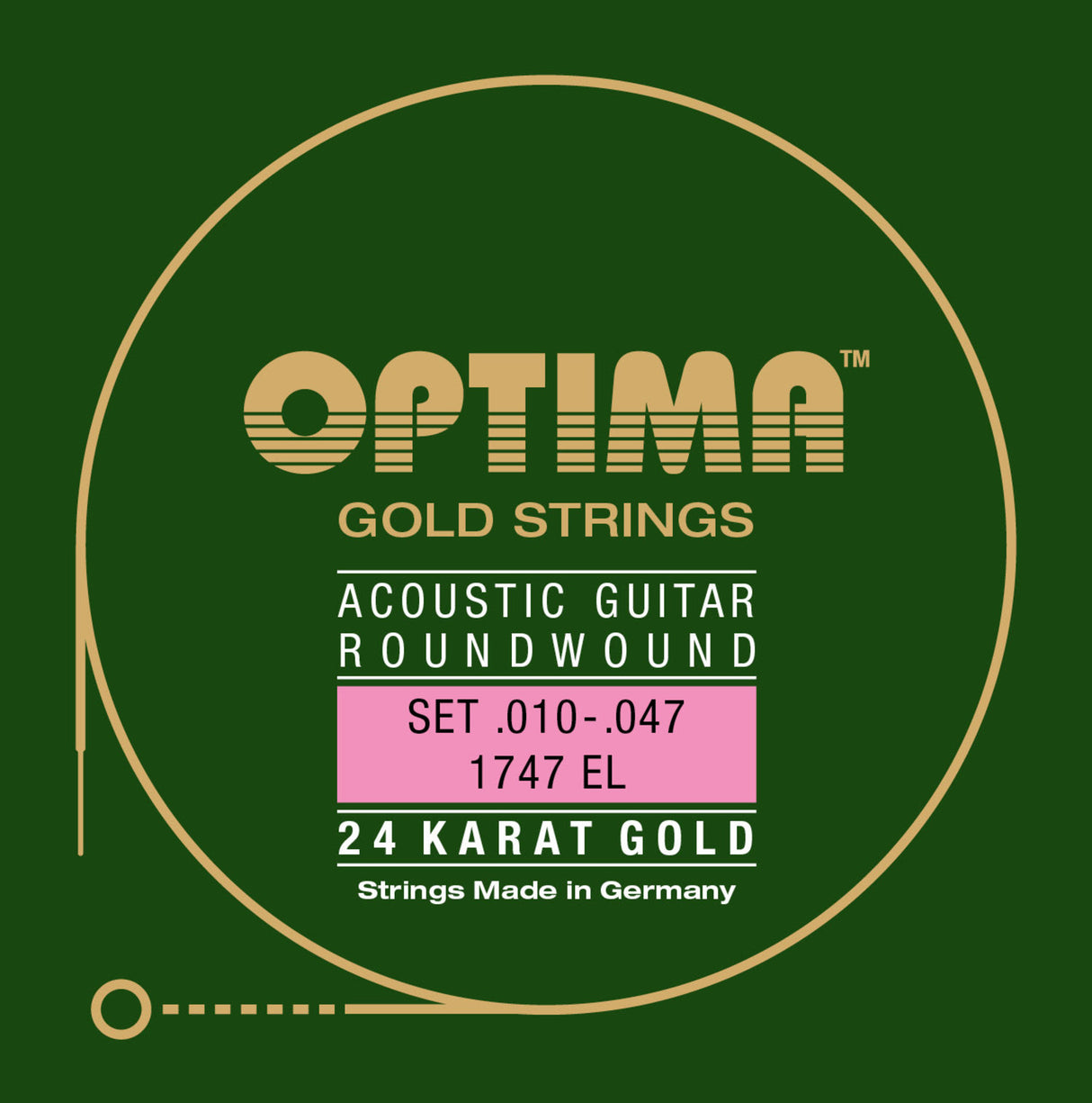 Optima Strings for Acoustic Guitar Gold strings - Set (1747EL)