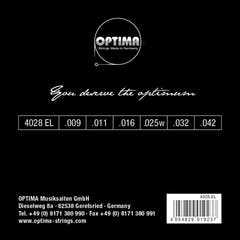 Optima Cordes pour guitare électrique Chrome à âme ronde - Jeu (4028EL)