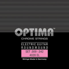 Optima Cordes pour guitare électrique Chrome à âme ronde - Jeu (4028EL)