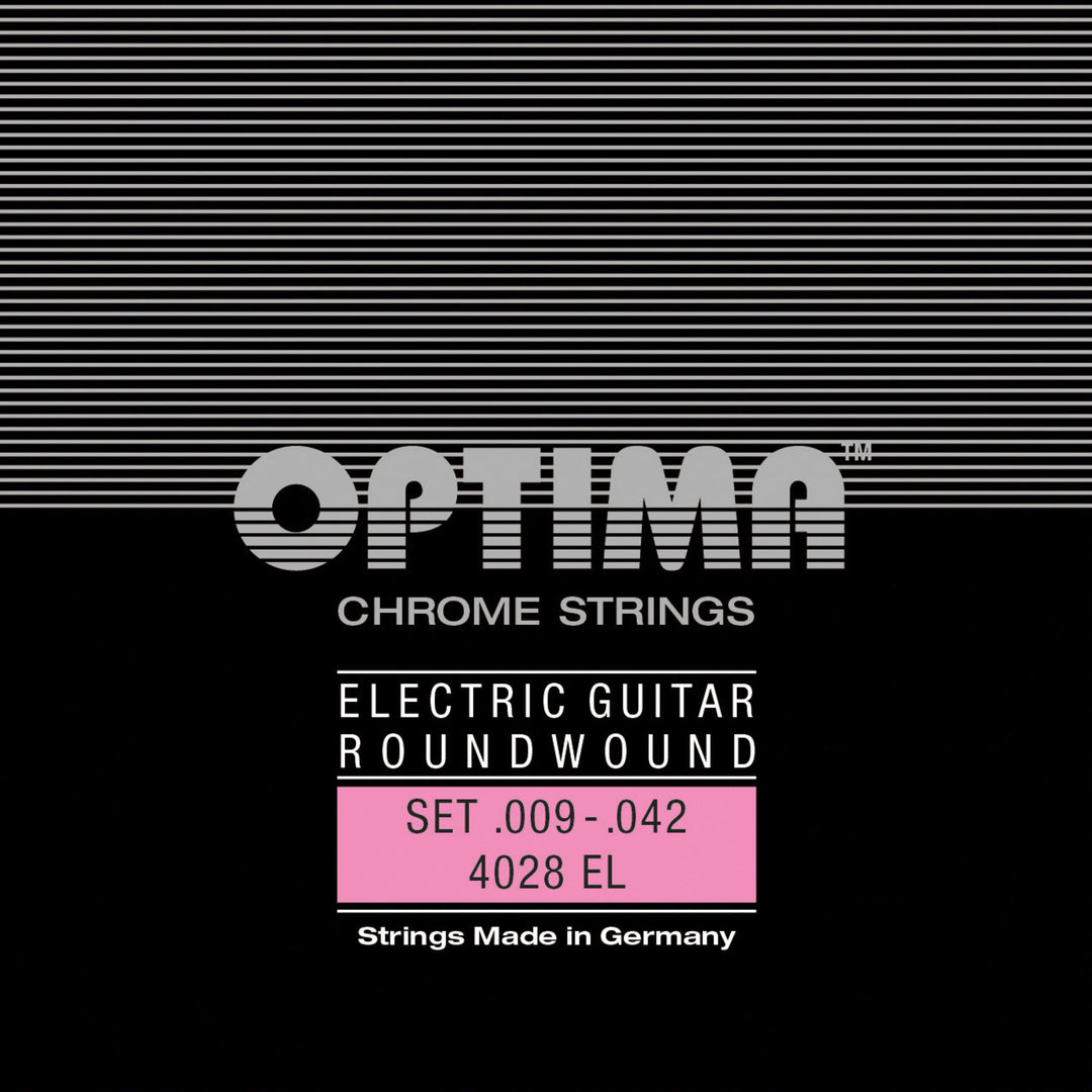Optima Cordes pour guitare électrique Chrome à âme ronde - Jeu (4028EL)