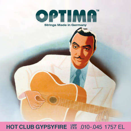 Optima 1757EL Hot Club Gypsyfire strings, extra light, à boucle