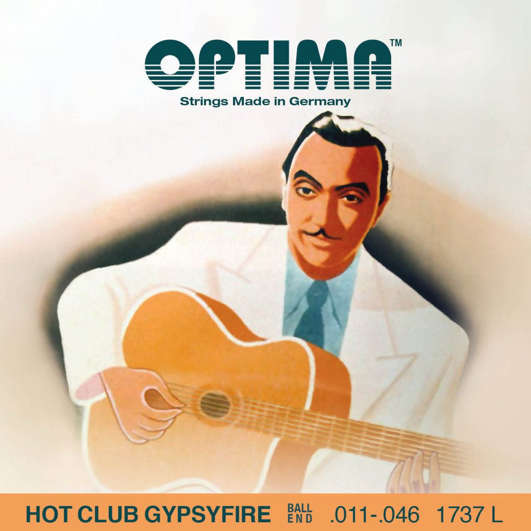 Cordes pour Guitares acoustiques Optima Hot Club Gypsyfire plaquées argent - Set (1737L)