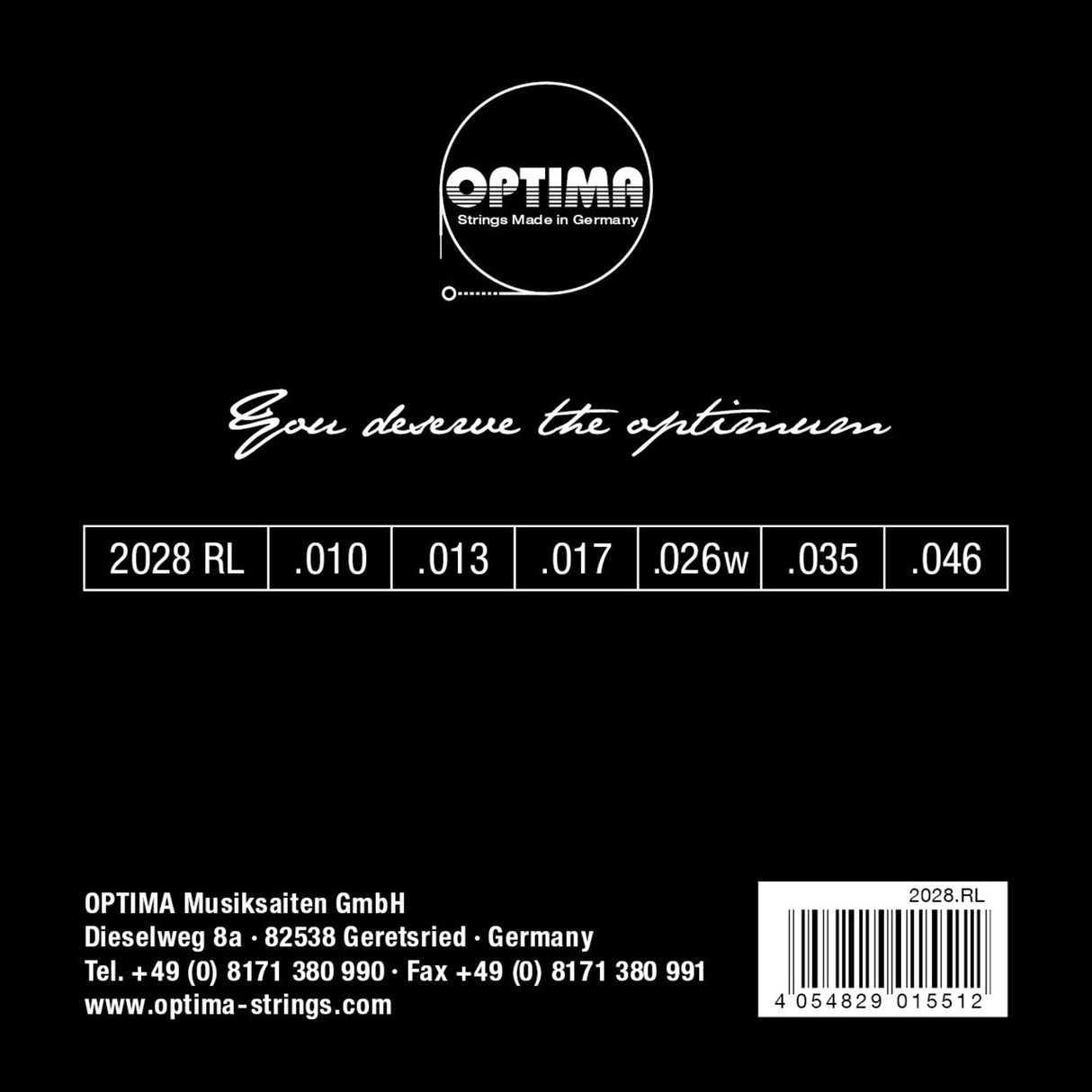 Optima Strings for E-guitar Gold strings round wound - Set (2028 RL)