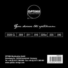 Optima Strings pour guitare électrique Gold strings à filet rond - Ensemble (2028 CL)