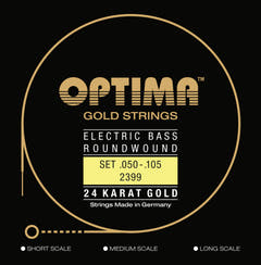 Cordes de guitare basse Optima Gold Strings Round Wound long scale - Set 4-string medium (2399M)