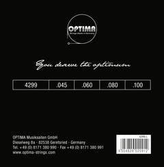Optima cordes de basse électrique Chrome Strings. à filet rond Short Scale - Set 4299S (4 cordes. short-scale)