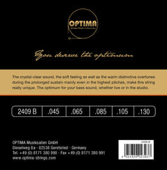 Cordes de basse électrique Optima Unique studio golden strings - 5-str. long sc. (2409B)