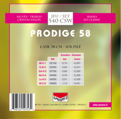 Savarez Strings pour guitares classiques Prodige 38 Children's guitares - 3/4-7/8 Nylon Gw (540CSW)