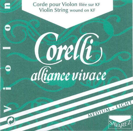 Corde E Corelli Alliance Vivace 801ML pour violons, boucle, medium-light