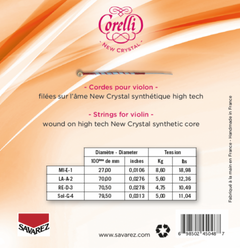 Corelli cordes de violon New Crystal - Forte (700FB)