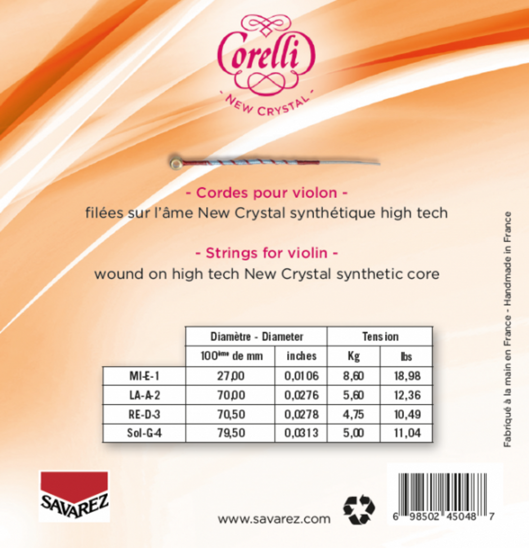 Corelli cordes de violon New Crystal - Forte (700FB)
