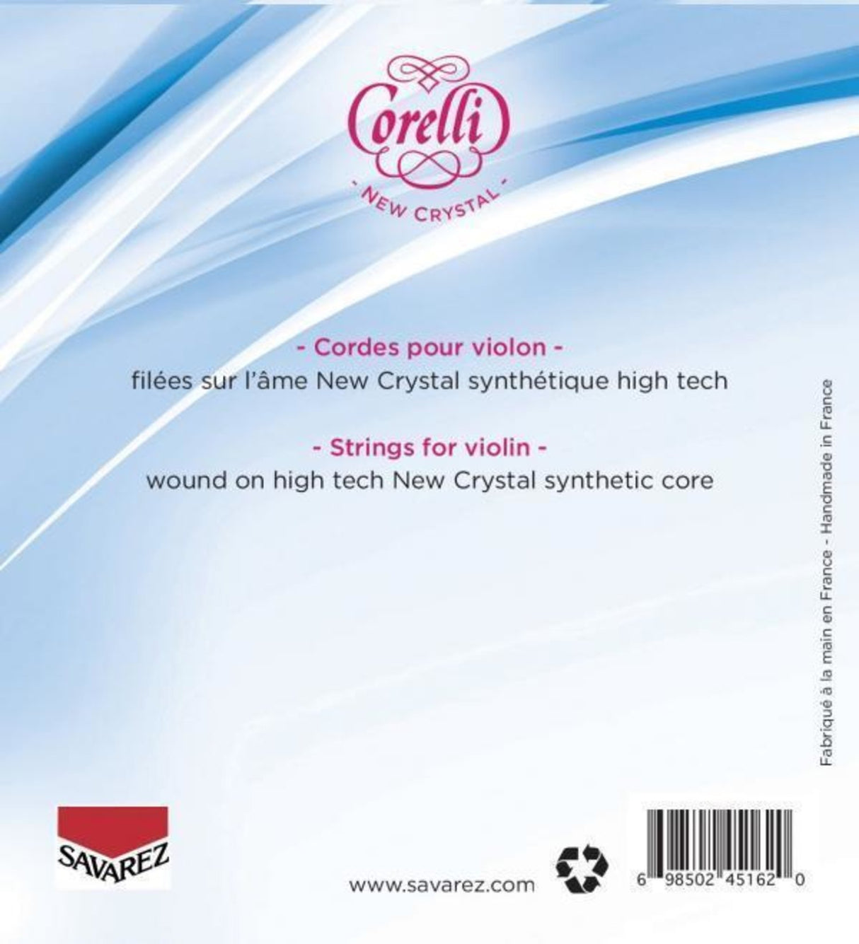 Corelli Violin strings New Crystal - D 1/2 (2703M)