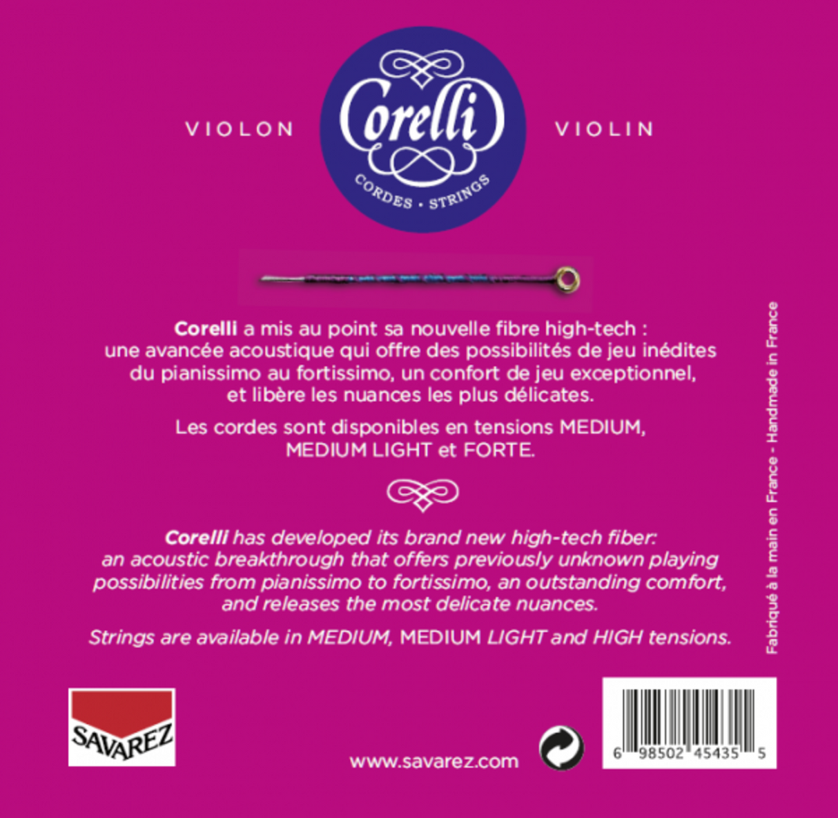 Corelli Violin strings Cantiga - Medium (900MB)