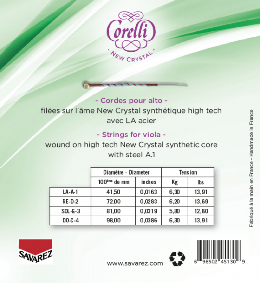 Corelli Strings For Viola New Crystal - Light (730LB)