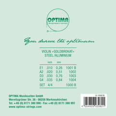 Optima Cordes de violon Goldbrokat - Set 4/4 (1000B)