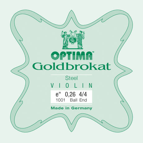 Optima Goldbrokat corde de Mi de violons 4/4, 0,26 mm, boule
