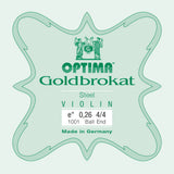 Optima Goldbrokat corde de Mi de violons 4/4, 0,26 mm, boule