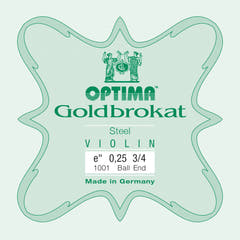 Optima Goldbrokat corde de Mi pour violons 3/4, 0,25 mm, boule