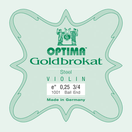 Optima Goldbrokat corde de Mi pour violons 3/4, 0,25 mm, boule