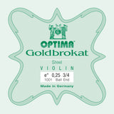Optima Goldbrokat corde de Mi pour violons 3/4, 0,25 mm, boule