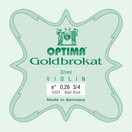 Optima Goldbrokat corde de mi pour violon 3/4, 0,26 mm, boule