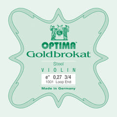Optima Goldbrokat corde de mi pour violon 3/4, 0,27 mm, boucle