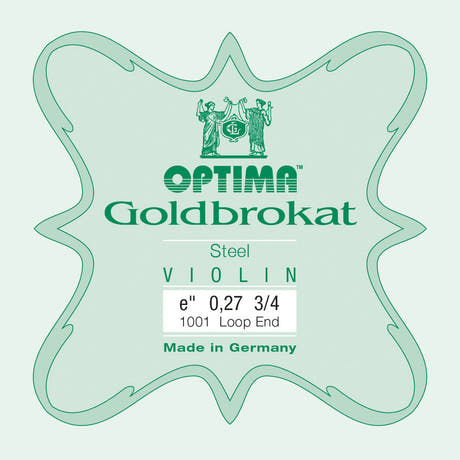 Optima Goldbrokat corde de mi pour violon 3/4, 0,27 mm, boucle