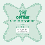 Optima Goldbrokat corde de mi pour violon 3/4, 0,27 mm, boucle