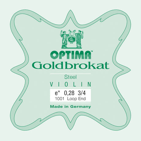 Optima Goldbrokat corde E pour violon 3/4, 0,28 mm, boucle