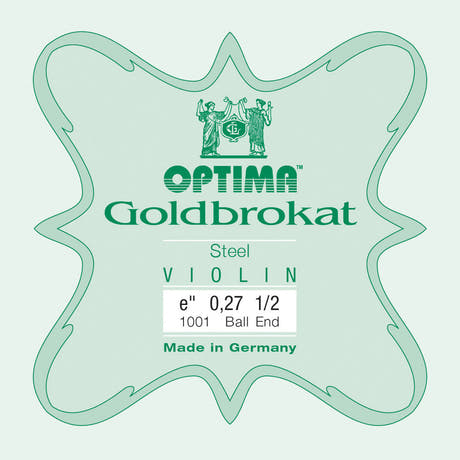 Corde de mi Optima Goldbrokat pour violon 1/2, 0,27 mm, boule