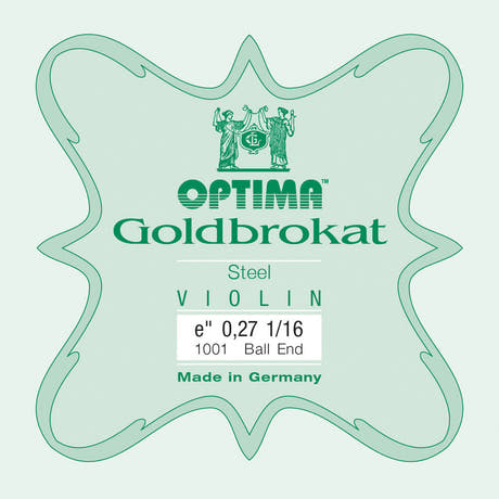 Optima Goldbrokat corde de Mi pour violon 1/16, 0,27 mm, boule
