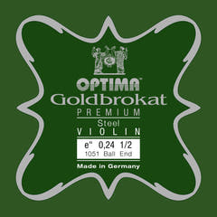 Optima Goldbrokat Premium corde E pour violons 1/2, 0,24 mm, boule