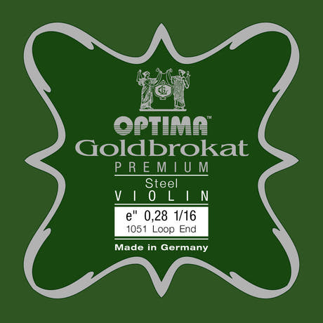 Optima Goldbrokat Premium corde E pour violon 1/16, 0,28 mm, boucle