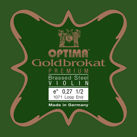 Optima Goldbrokat Premium Brassed corde de mi pour violons 1/2, 0,27 mm, boucle