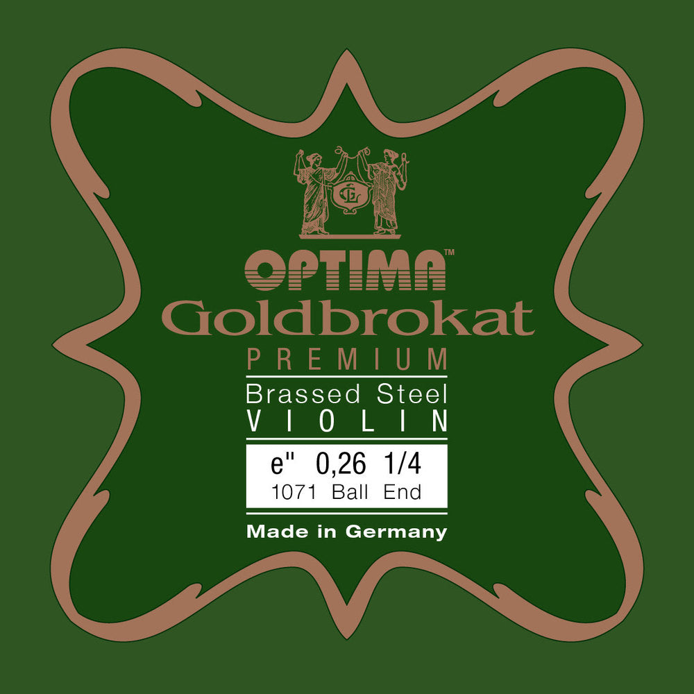 Optima Goldbrokat Premium Brassed corde de mi pour violons 1/4, 0,26 mm, boule