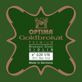 Optima Goldbrokat Premium Brassed corde de Mi pour violon 1/16, 0,24 mm, boule