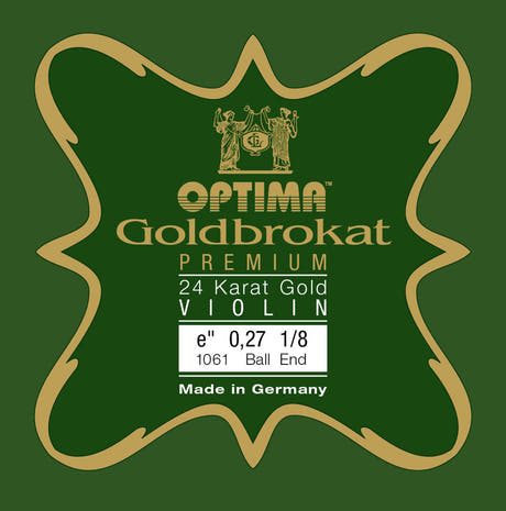 Optima Goldbrokat 24K Gold corde E 1/8-violons, 0,27 mm, boule