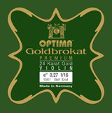 Optima Goldbrokat 24K Gold corde de mi pour violon 1/16, 0,27 mm, boule