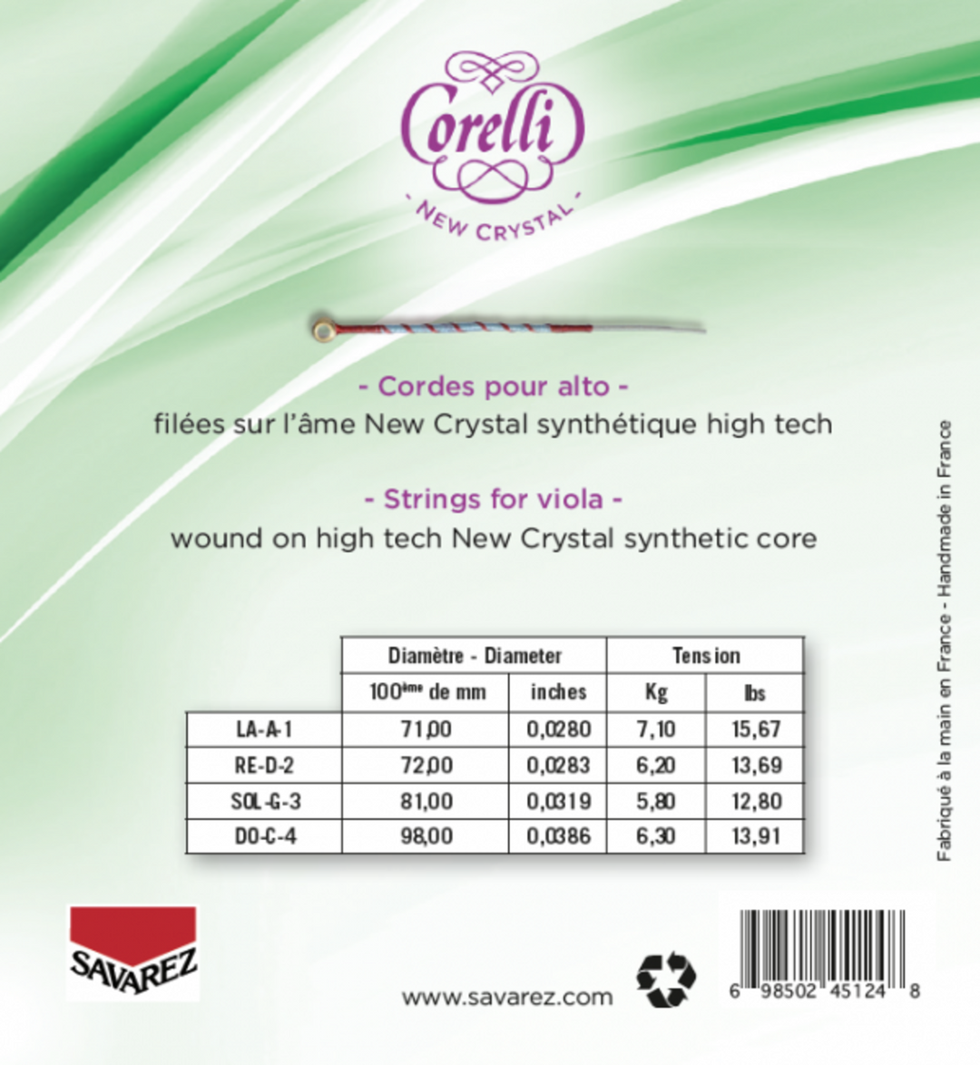 Corelli Strings For Viola New Crystal - Light (730L)