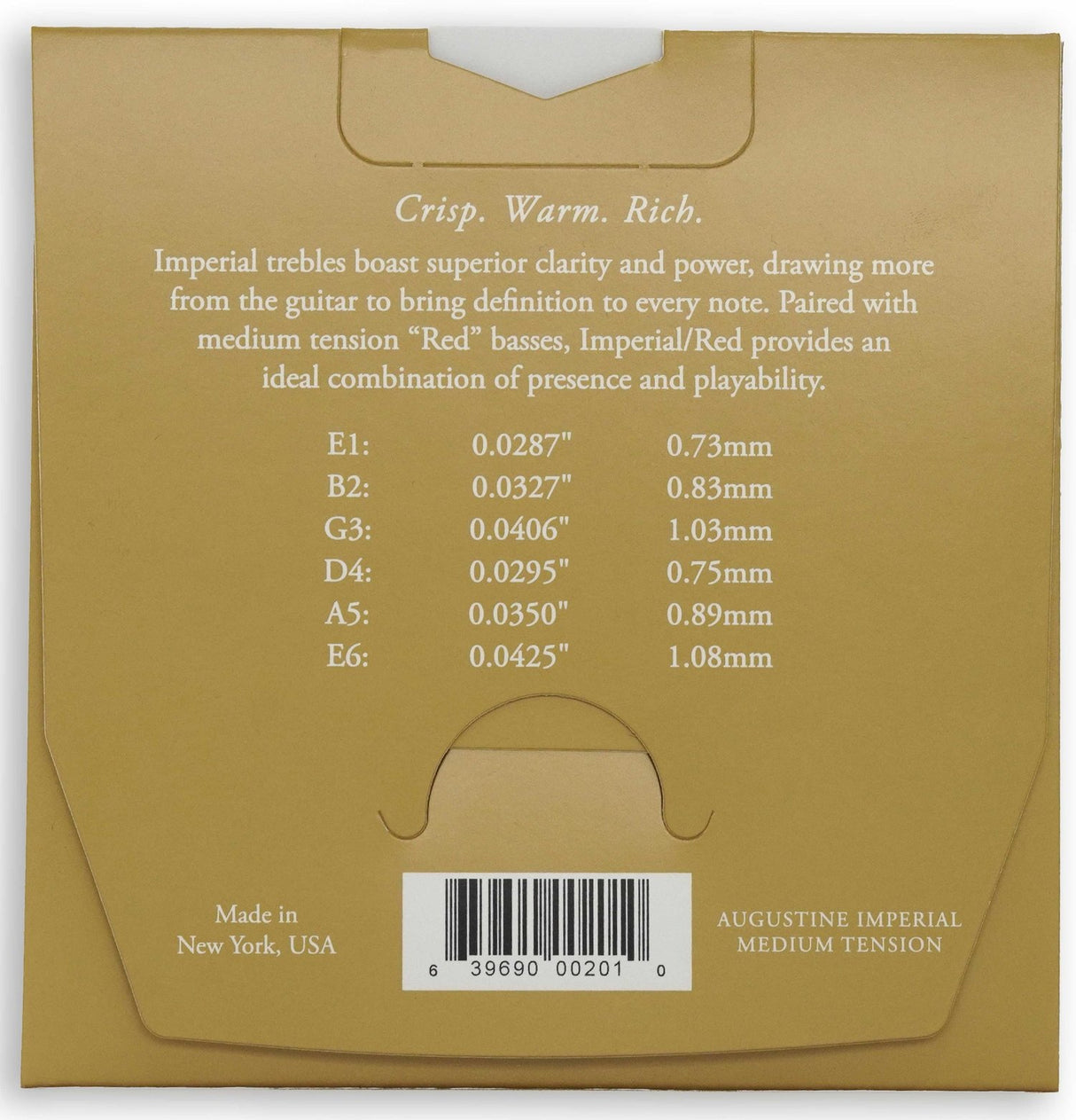 Augustine Strings for classic guitar Imperial Crystal Nylon medium - Set Imperial Black (medium/low)