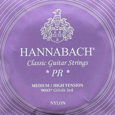 Hannabach 900 G3 corde aiguë, guitare classique, medium/haute tension